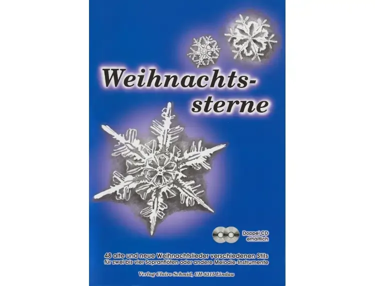 Weihnachtssterne Titelbild Buch Sopranblockflöte