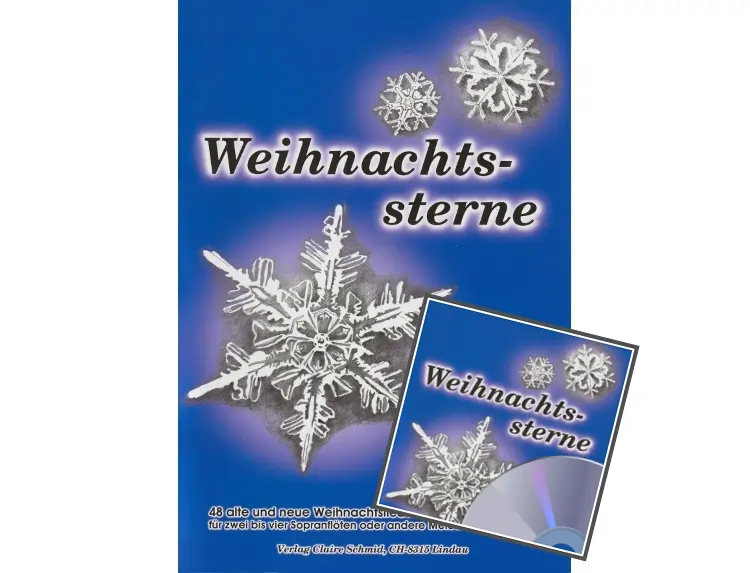 Weihnachtssterne Heft und CD für den Blockflötenunterricht